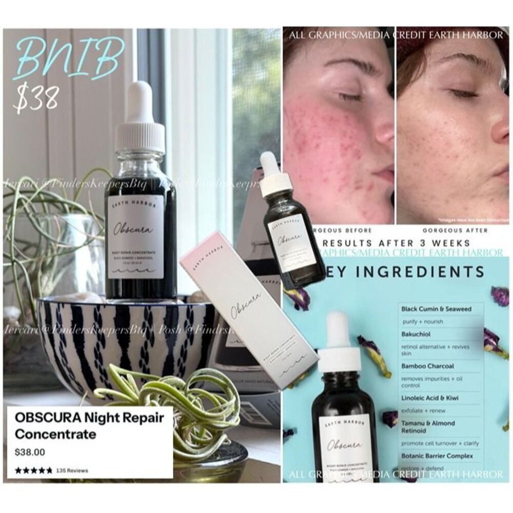 BNIB Earth Harbor OBSCURA Night Repair Concentrate Lightweight Dry Oil